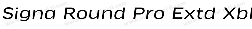 Signa Round Pro Extd Xblack Italic字体转换